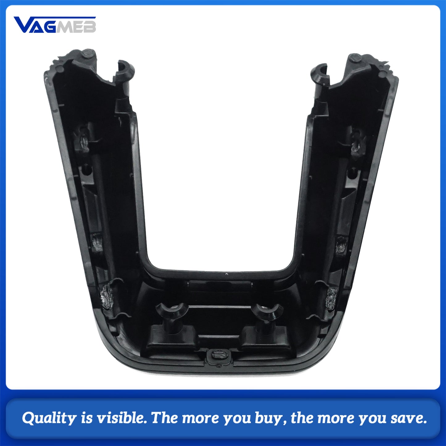 Customize Glossy Black Piano Paint flat bottom Steerinng Wheel Trim for Audi A6C8