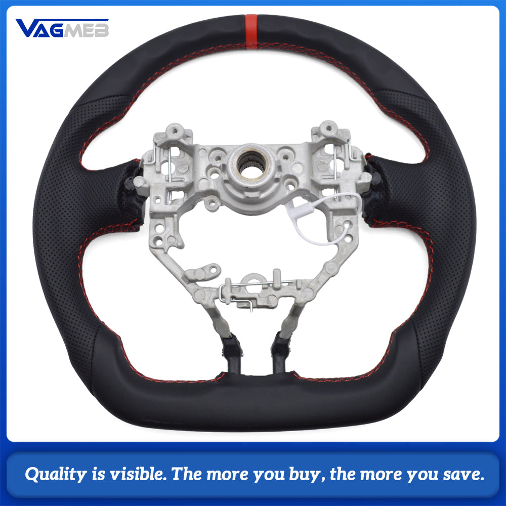 Car Steering Wheel For Toyota 86 /Subaru BRZ 2010-2015 Customized Full Leather Racing Wheel Perforated Leather Steering Wheel