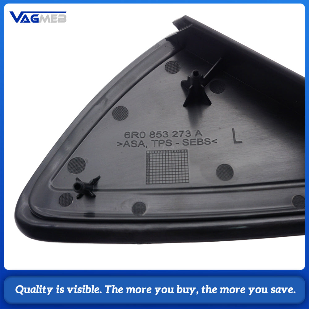 Car Wing Door Side Rearview Mirror Triangle Trim Cover Corner Panel For VW Polo 5 MK5 6R 2011-2018 6R0853273A 6R0853274A