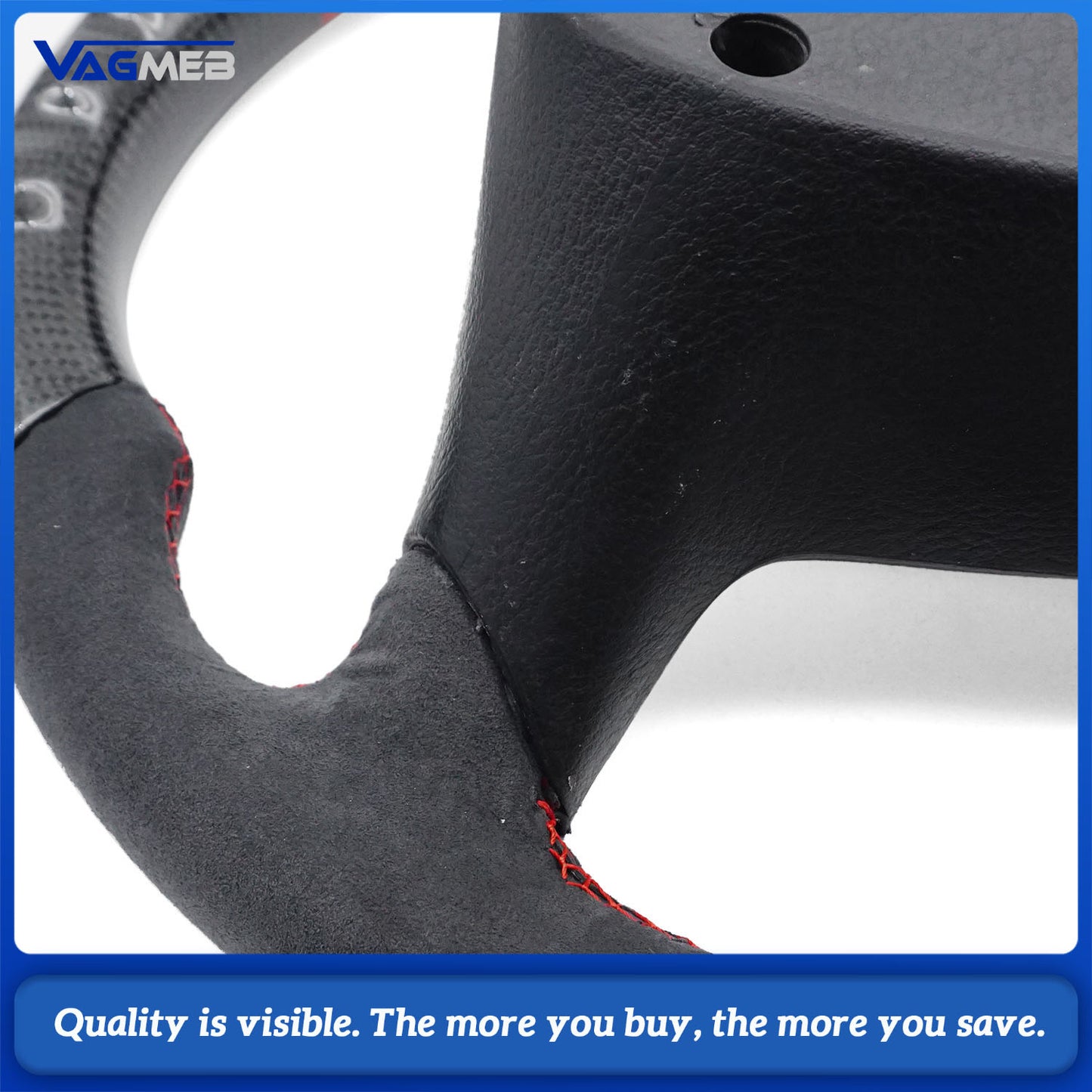 Replacement Real Carbon Fiber Steering Wheel with Leather for VW Volkswagen Golf 4 Mk4 GTI 1997-2002 Bora