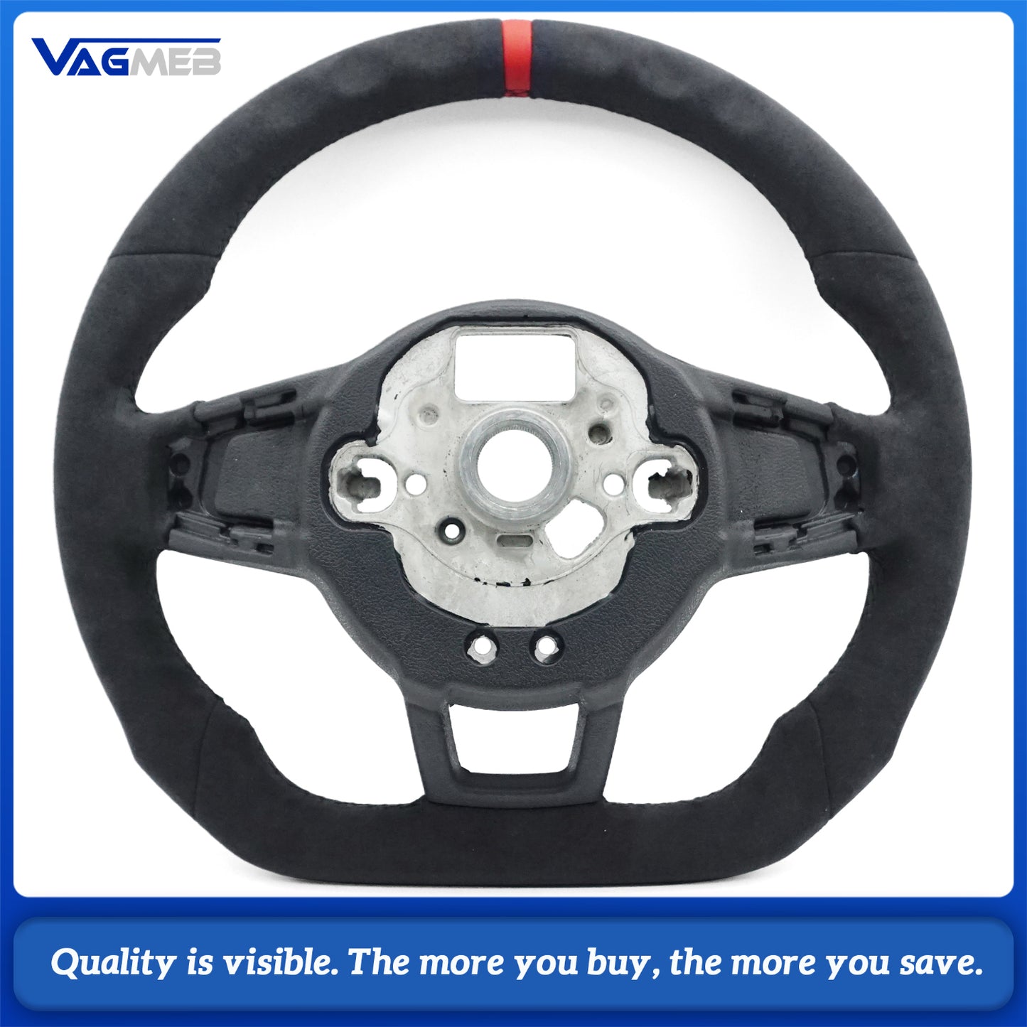 Alcantara leather steering wheel suitable for VW Golf MK7 7.5 GTI GTD GTE R Polo GTI Tiguan MK2 Passat B8 Sport steering wheel