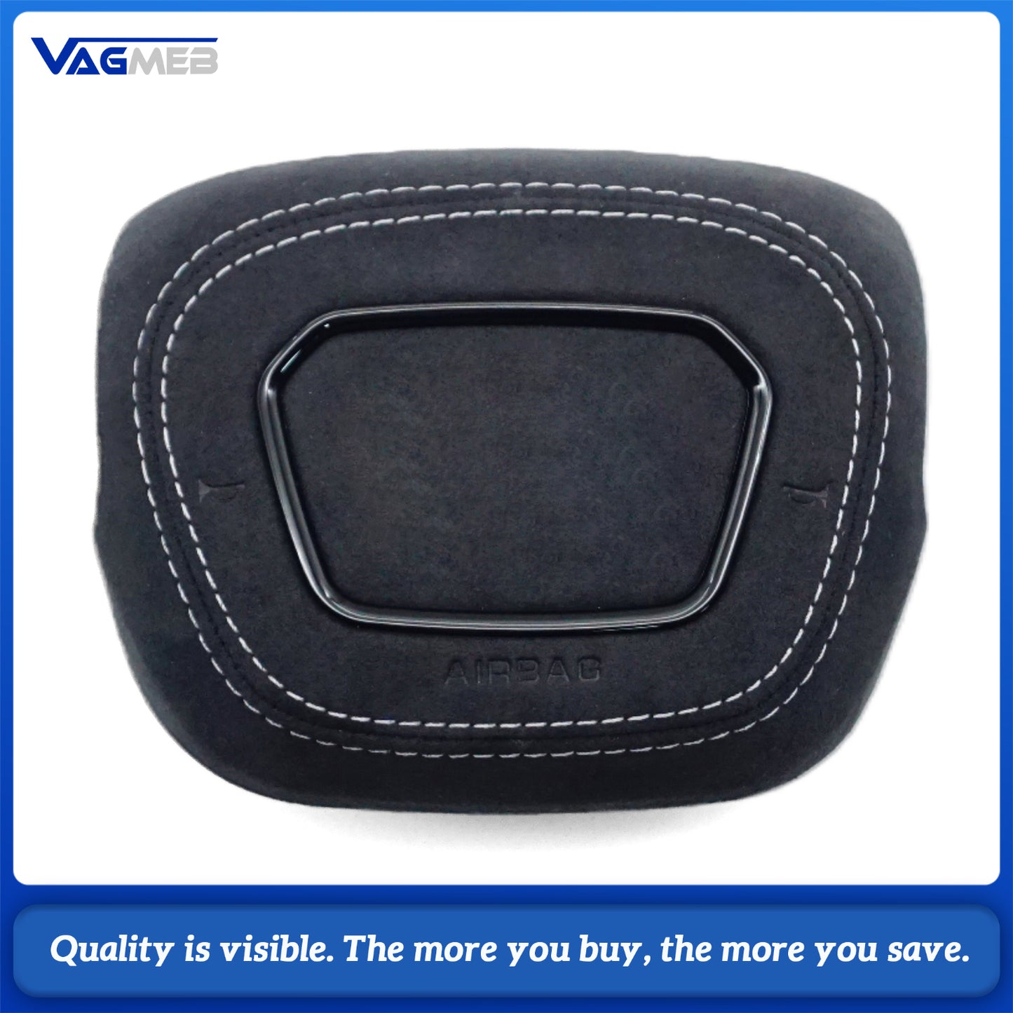 Fully furry steering wheel with multi-color stitching for Audi Q3 SQ3 RSQ3 Custom Fit Accessory With heating function