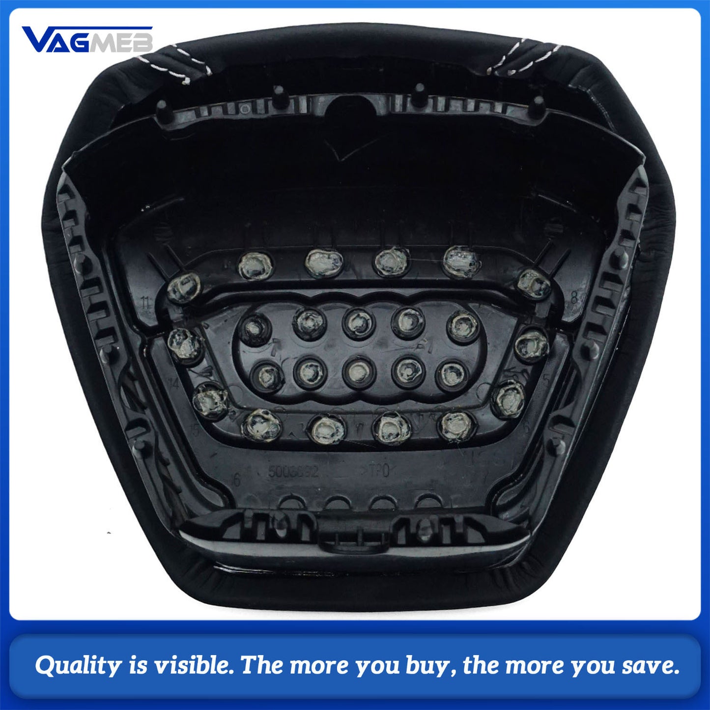 Blackened steering wheel suitable for Audi A6 C8 A7 Light gray  stitched leather sport steering