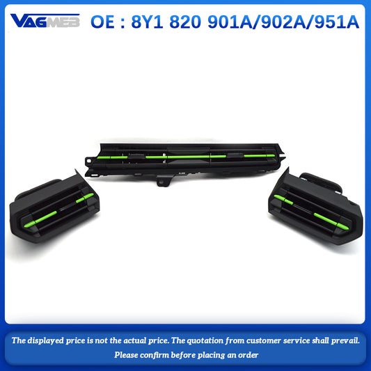For New Audi A3 8V RS3 A set of high-quality automotive air-conditioning vents in green 8Y1 820 901 A 902 A 8Y1 820 951 A