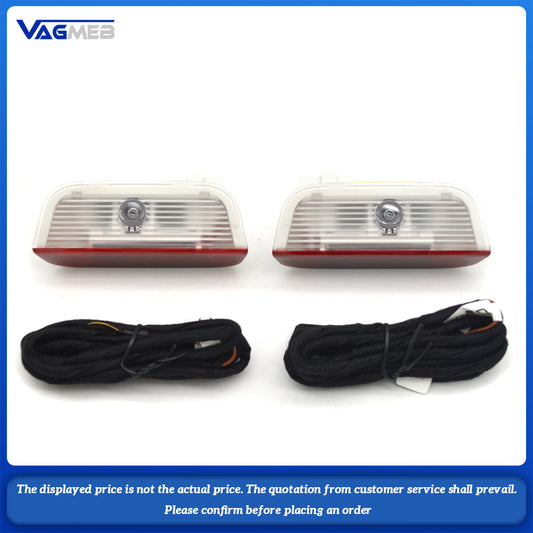NNR-1Set Car Door Light LED Welcome Lamp DIY Logo Projector Light with Flash Warning Light Function