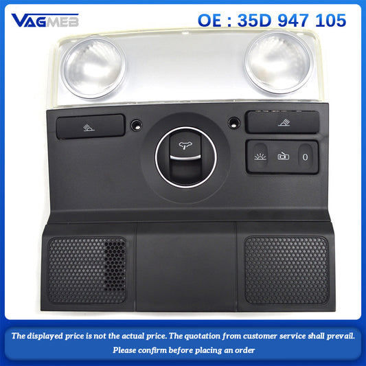 Car original ceiling light black with switch suitable For VW CC 35D 947 105