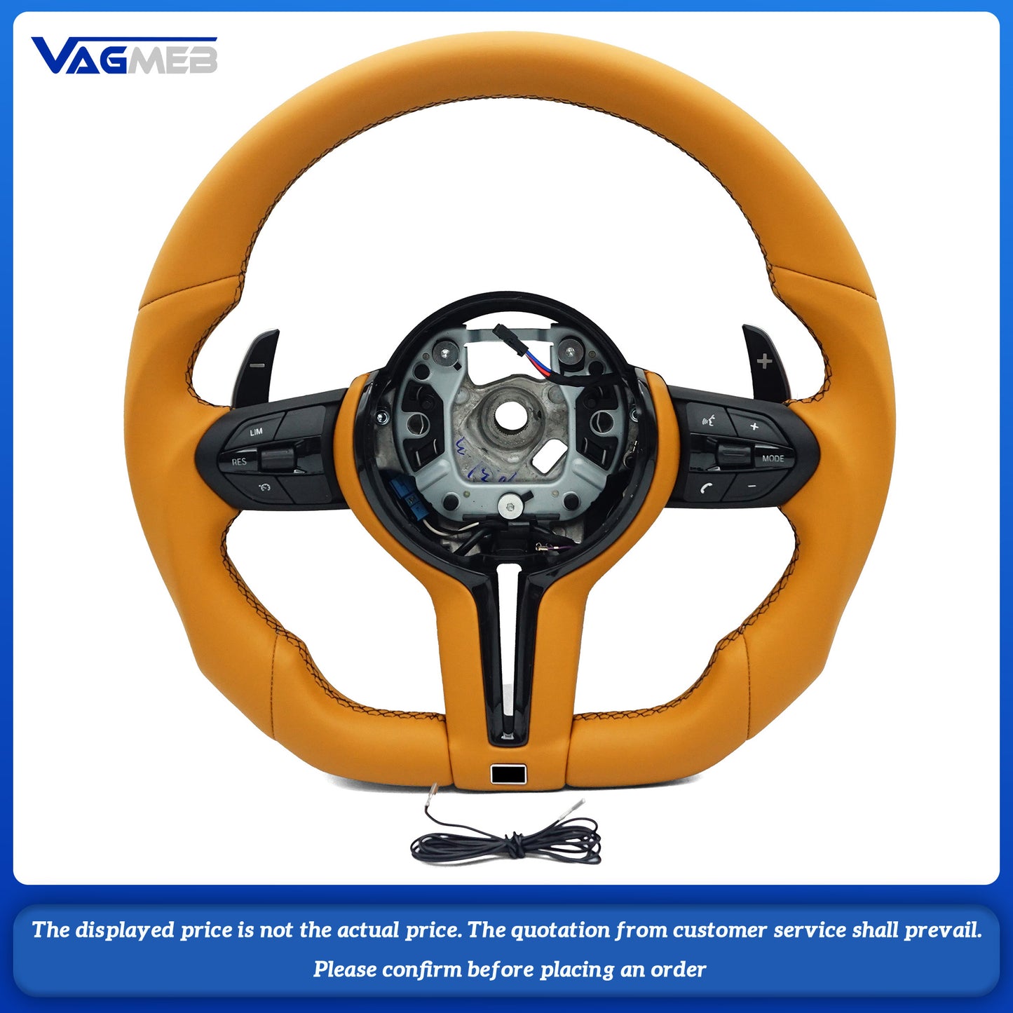 For BMW part fit M1  M2  M3  M4  M5 F10 F20 F30 E93 Brown colour style steering wheel