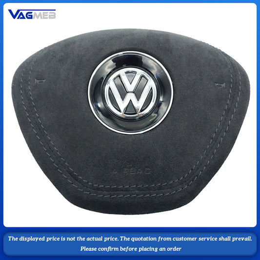 Steering wheel airbag cover multifunction steering wheel For VW Golf MK7 Tawny-striped leather