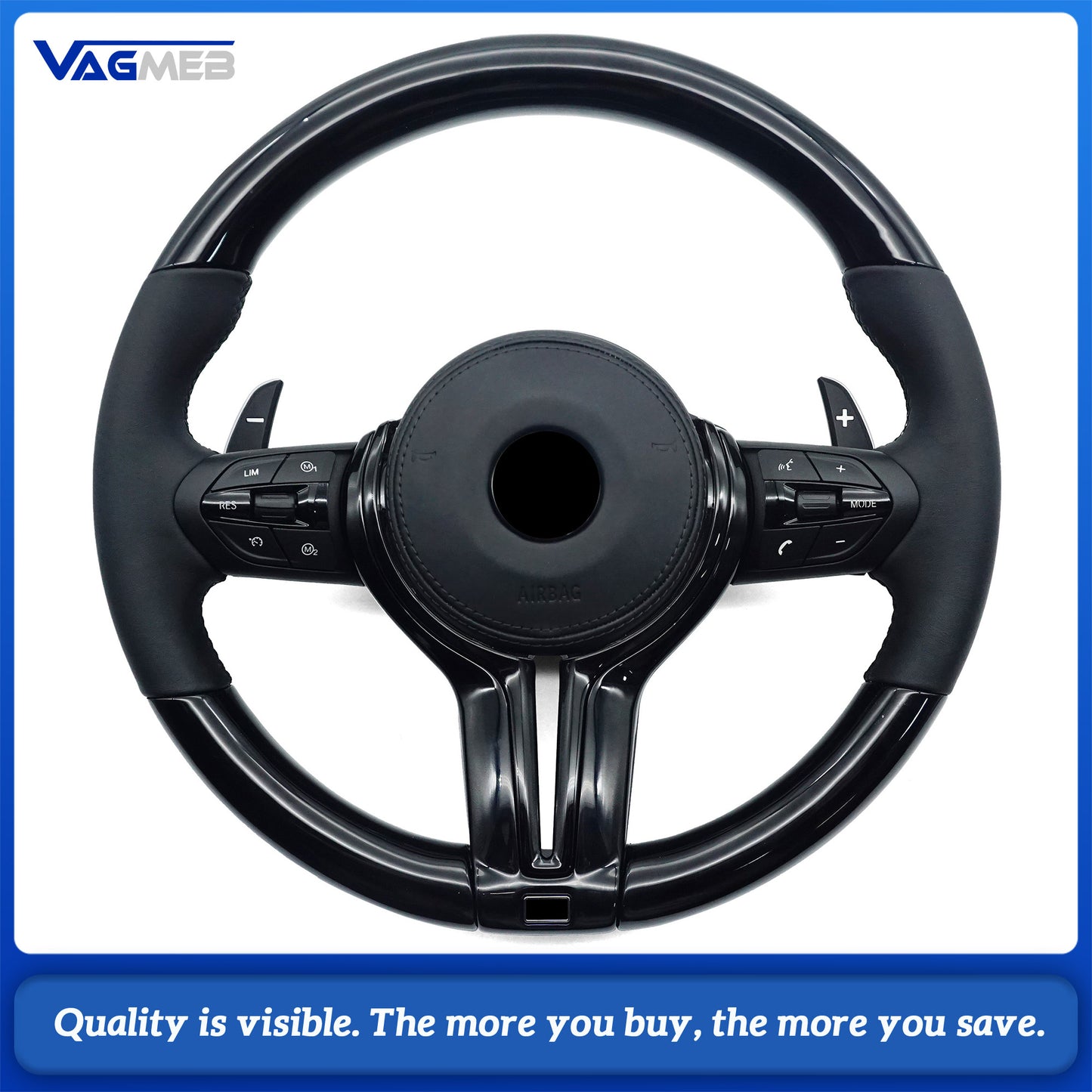 M Sport Steering Wheel For BMW M3 F30 F15 F16 F20 F21 F25 F26 M5 F10 F11 F06 F07 F12 F13 F01 E70 E87 E81 E90 E91 E92