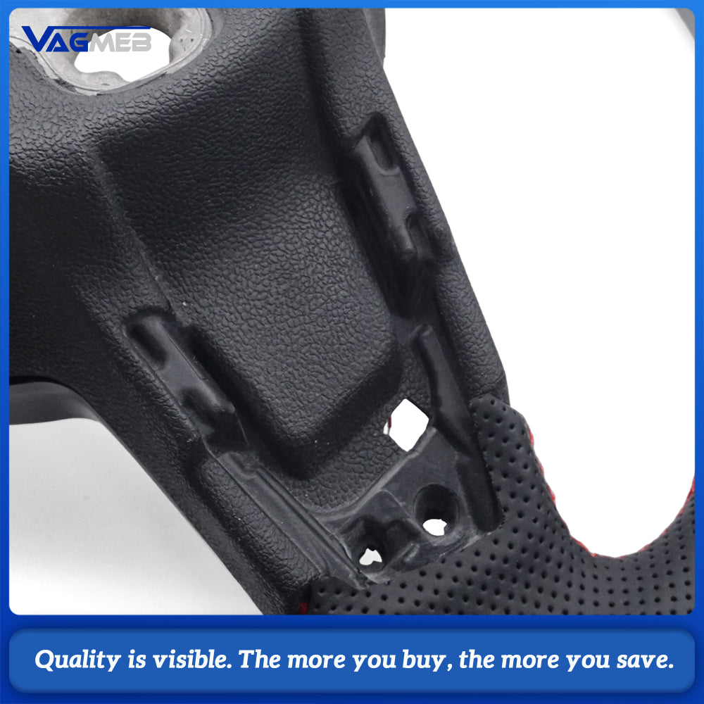 Forged red foil carbon fiber leather sports LED steering wheel with frame for VW Golf 7 MK7 GTI Passat B8 Tiguan MK2 Polo Jetta