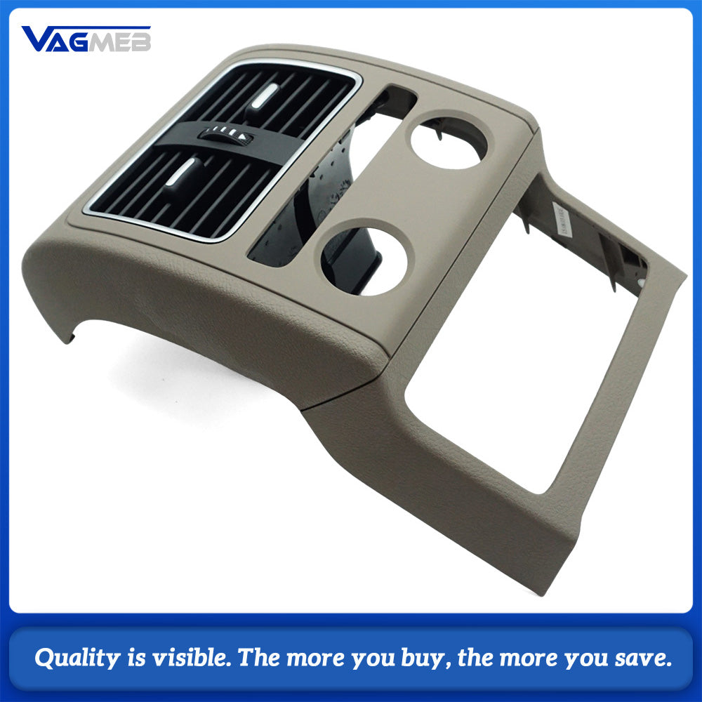 For VW Passat B7 CC 2009-2017 Rear Center Console Air Vent Panel Trim 3AD 864 298K coffee color