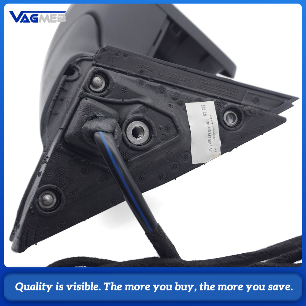 Electric Folding Side Rearview Mirror Assembly Side Mirror Adjust Control Knob Switch With Folding Function 3VD959565A 3VD857501F/502F For Skoda Superb 2019