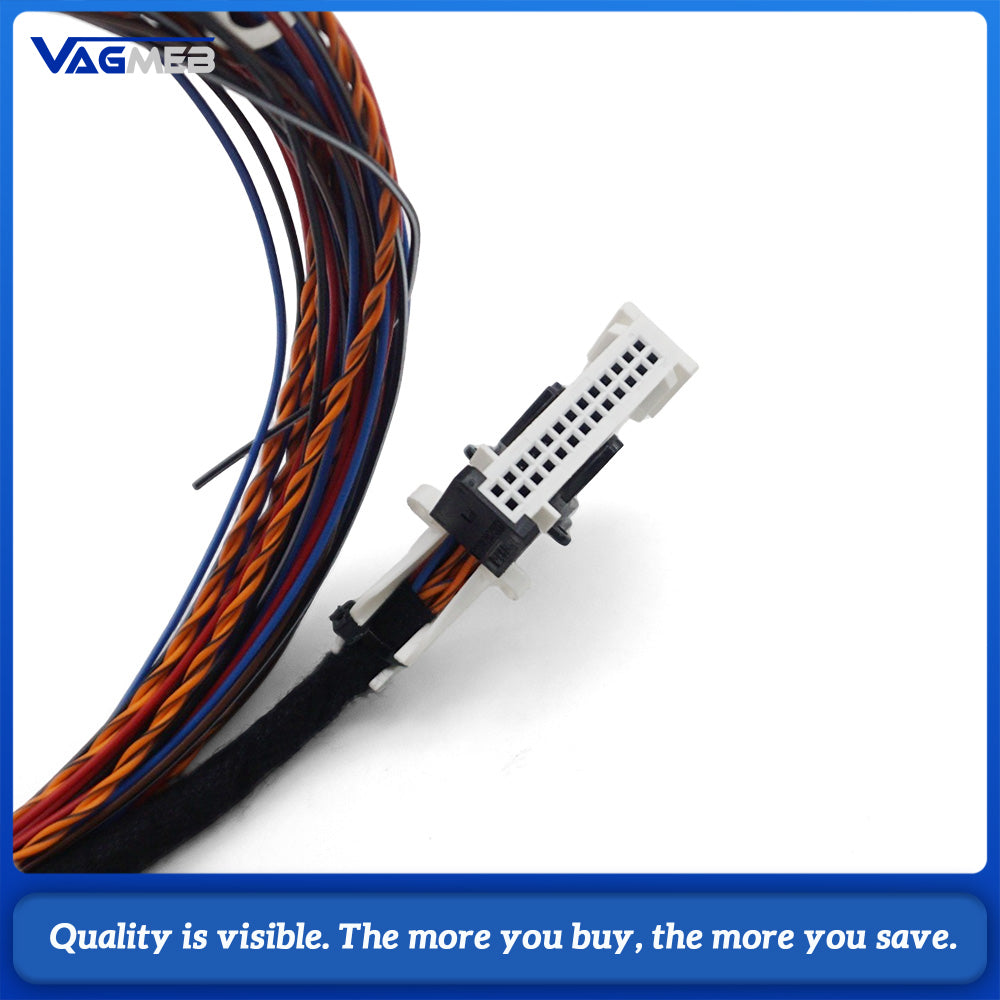 Xenon Headlight Auto Leveling Wiring Harness CPZ Retrofit Loom, Fit for VW Passat B6 3C Halogen To Xenon Upgrade, Headlamp Range Adjustment Cable