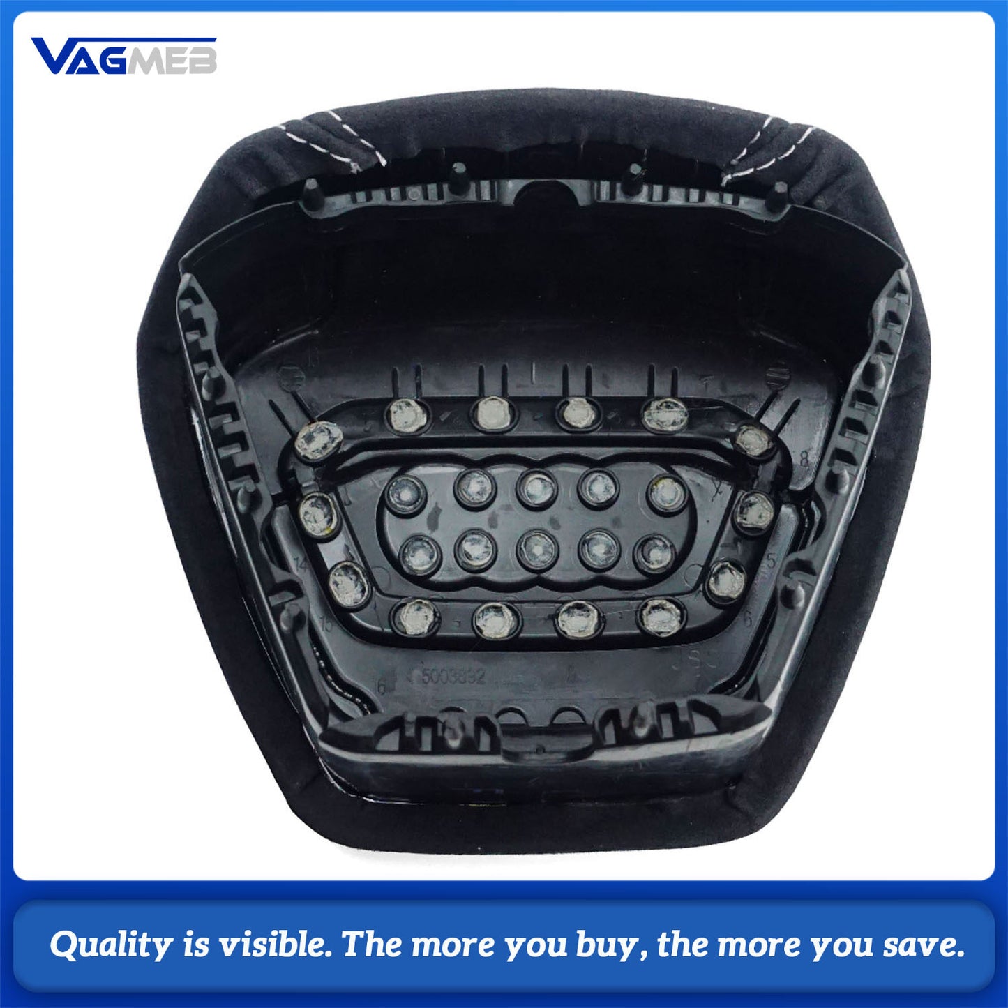 Blackened steering wheel suitable for Audi A6 C8 A7 Light gray  stitched steering wheel