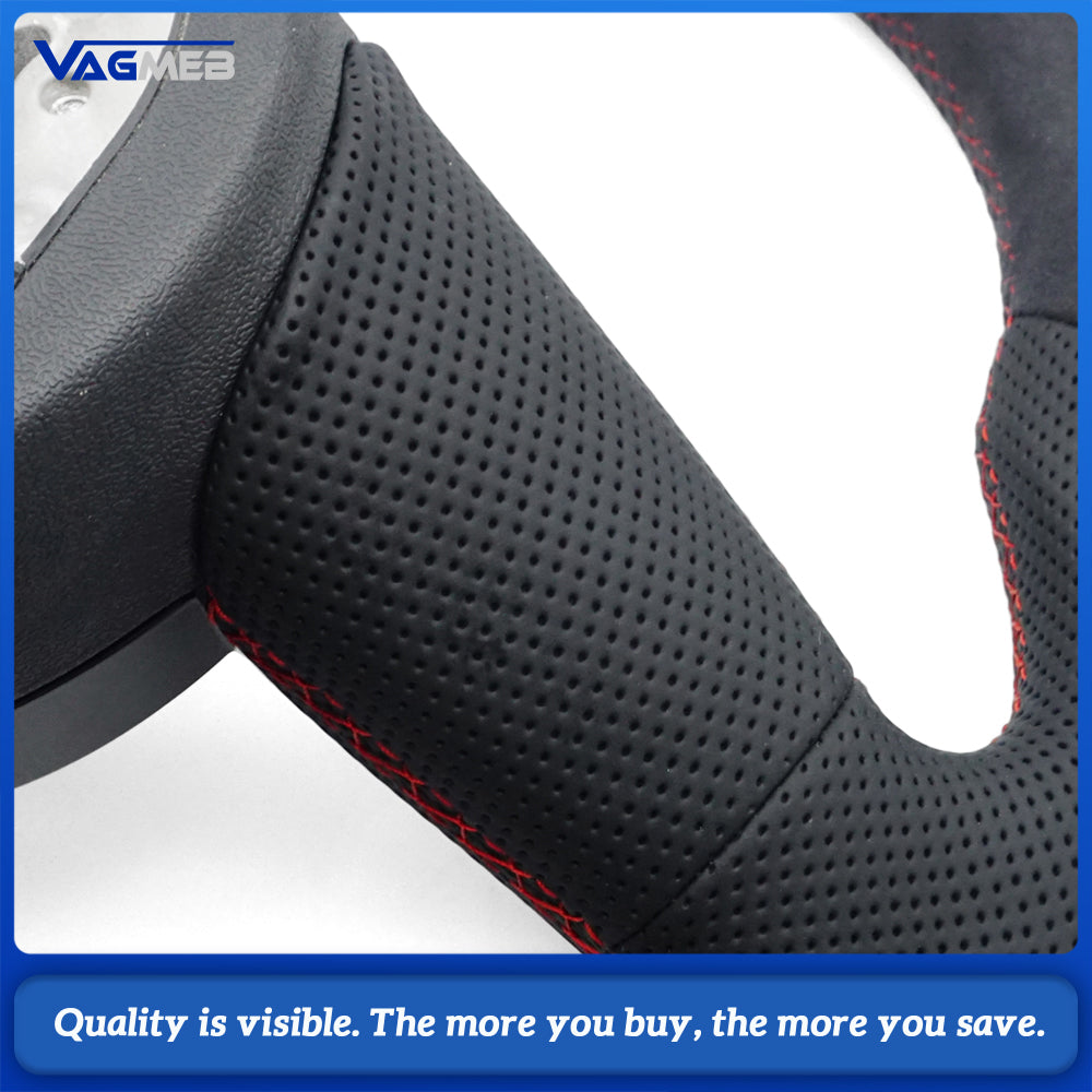 Sports style car steering wheel suitable for A4 S4 B9 A3 S3 8V RS4 RS5 A5 S5 2017-2024 leather steering wheel car accessories