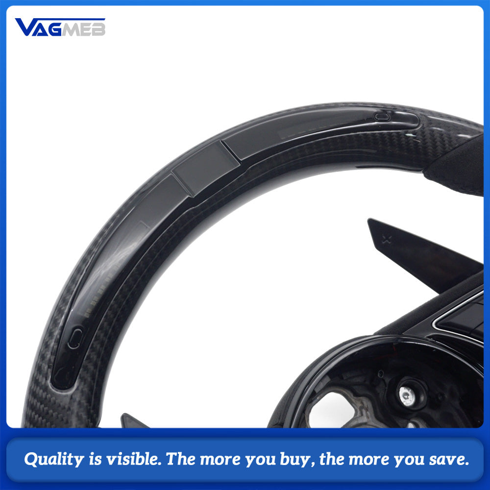 Grip Carbon Fiber LED Illuminated Steering Wheel For Audi A4B9