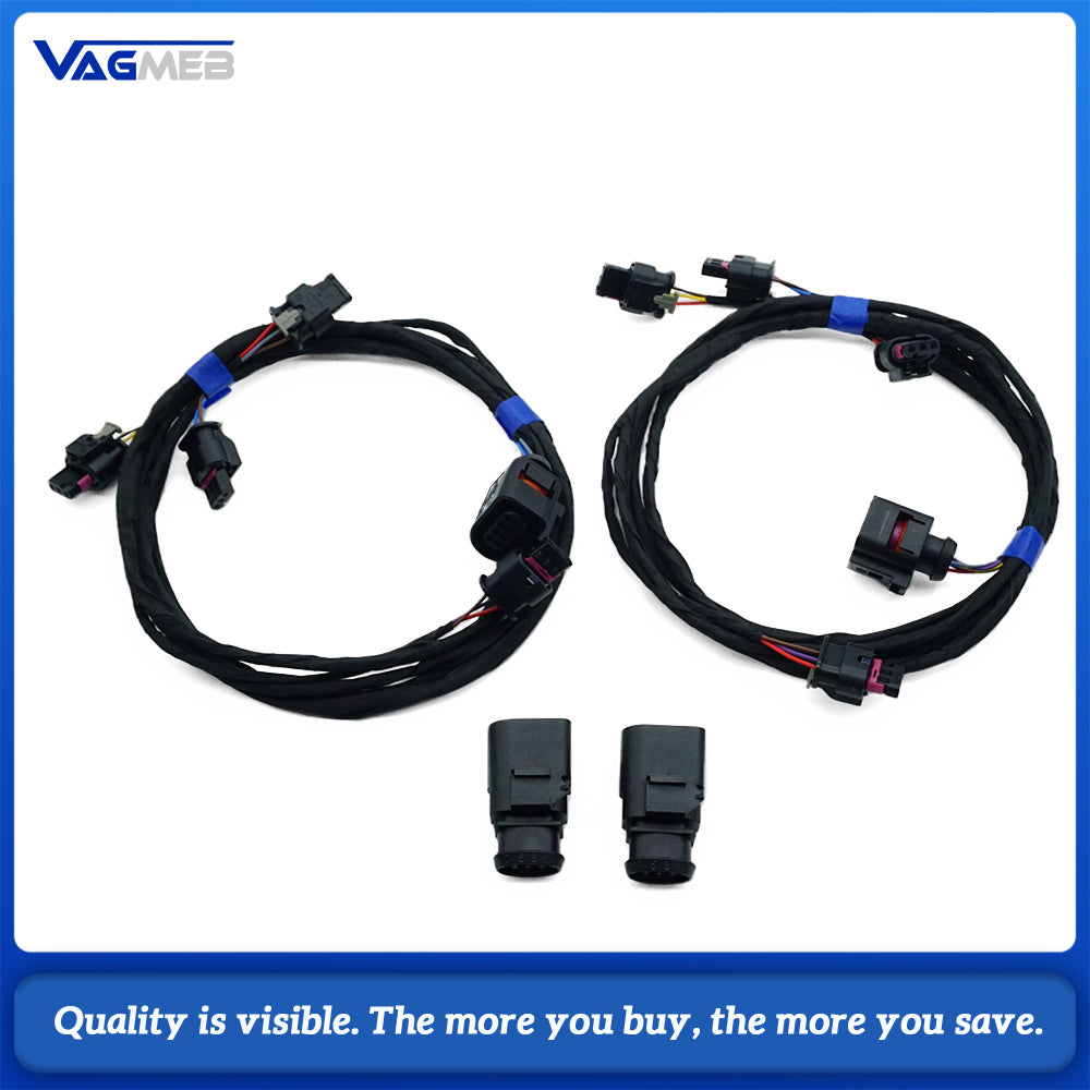 For VW Tiguan MK2 AD1 8K PDC OPS Parking Sensor Wiring Harness Cable Loom Upgrade Kit Front Rear Bumper Wire For VW Park Pilot Retrofit