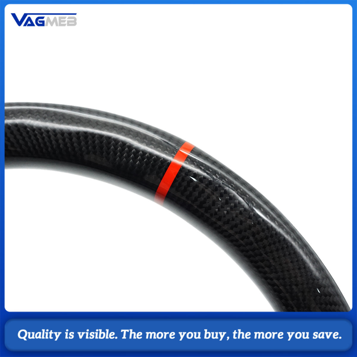 Upgrade Steering Wheel For VW Golf 7 MK7 GTI R Alcantara Forge Carbon LED Racing Wheel