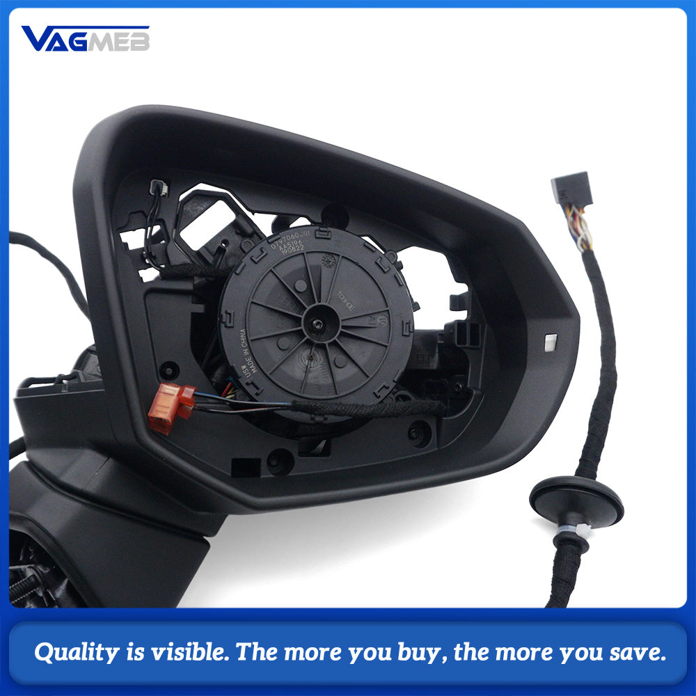 Power Folding Side Mirror Half Assembly Kit with Control Switch For 2021 Audi Q2
