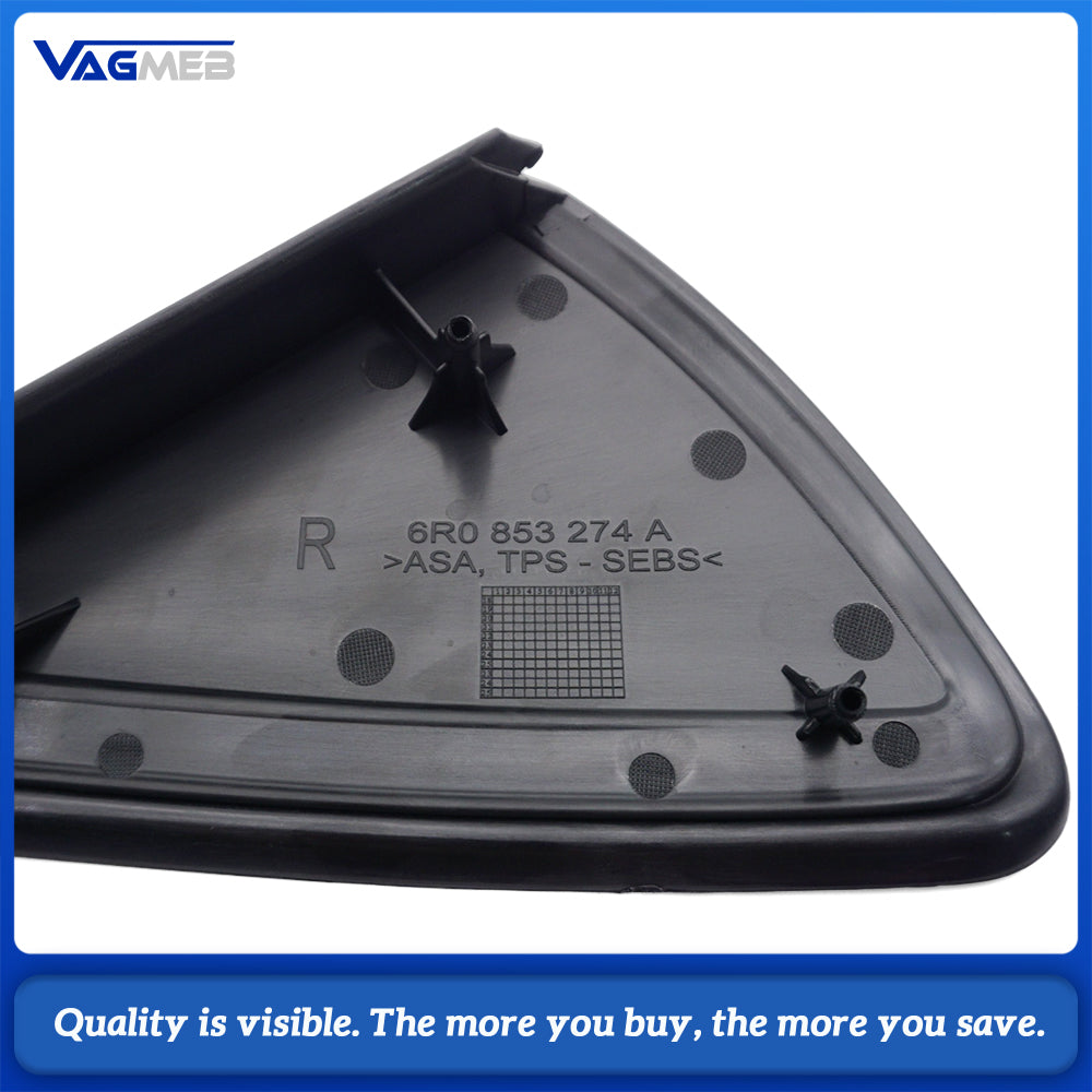 Car Wing Door Side Rearview Mirror Triangle Trim Cover Corner Panel For VW Polo 5 MK5 6R 2011-2018 6R0853273A 6R0853274A