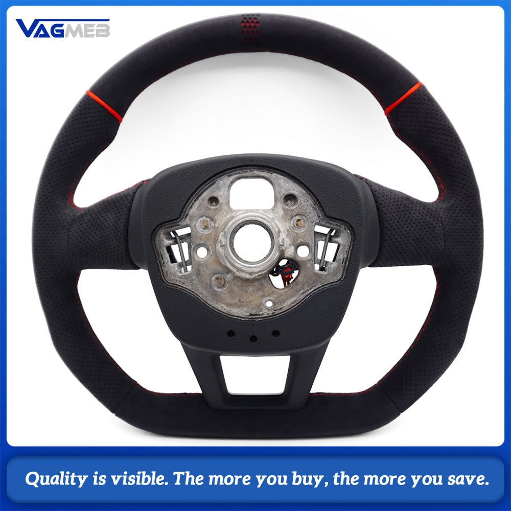 For Audi ABT logo A6 C7 C8 A7 A8 S6 S7 S8 RS6 RS7 RS8 Contain button paddle multi-functions and heating punch steering wheel