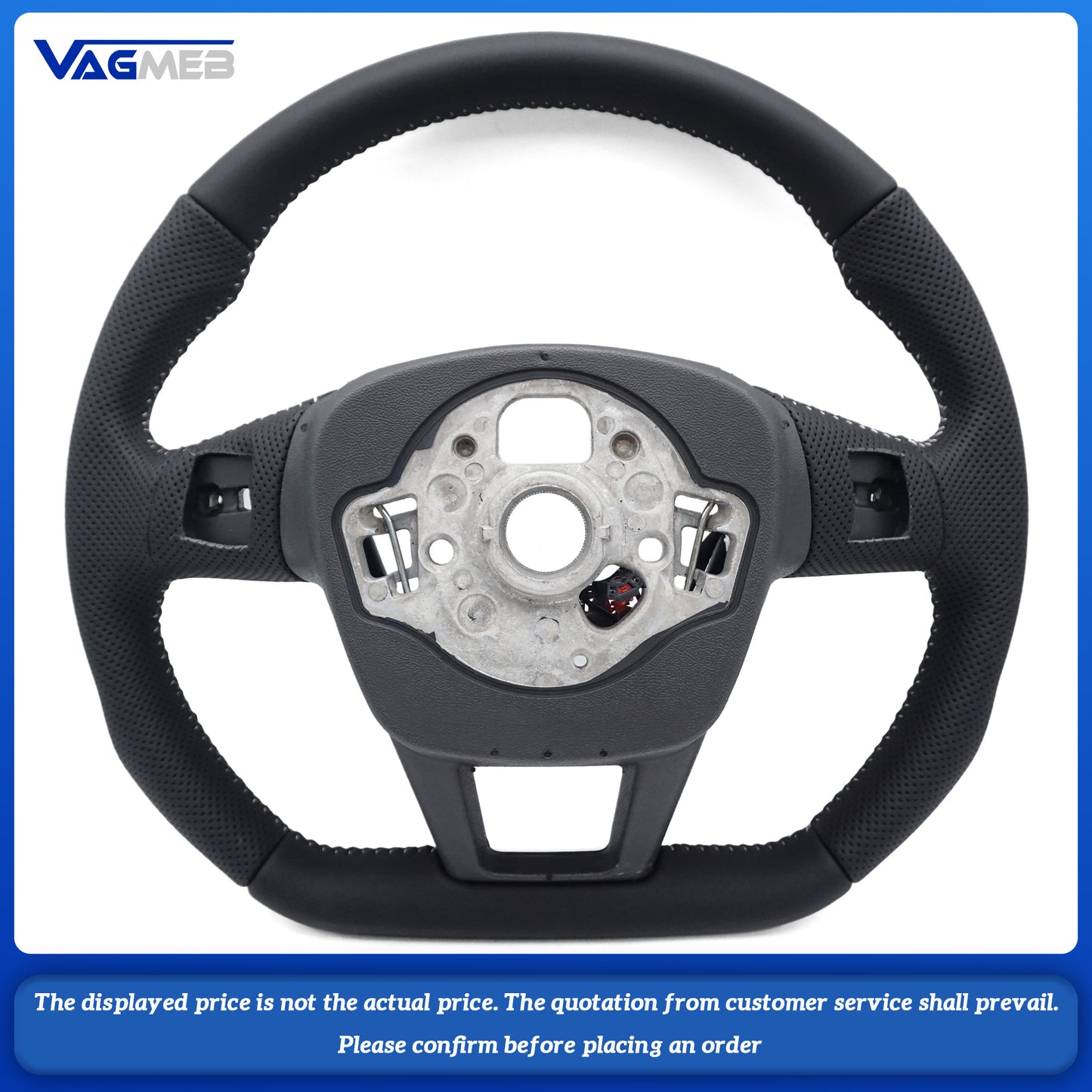 For Audi A6 C8 A7 Custom leather alcantara steering wheel