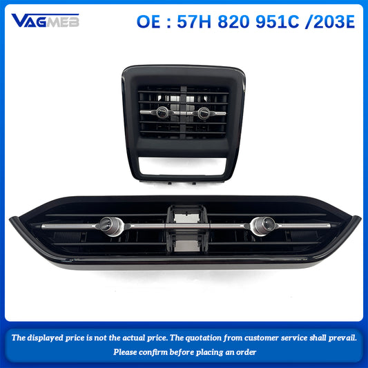 For Skoda New Kodiaq Dashboard Console Air Conditioning Outlet Rear Exhaust Outlet 57H 820 951 C 57H 819 203 E
