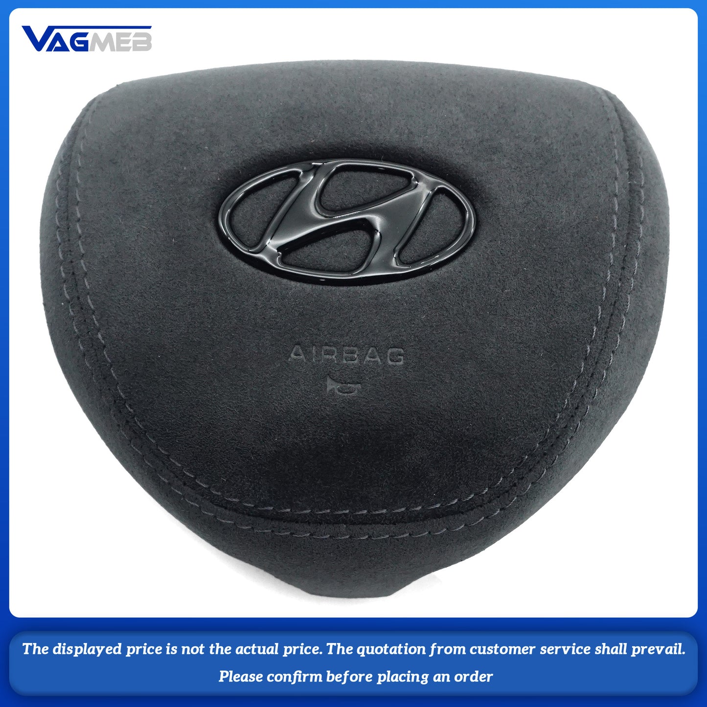 The black line Steering wheel airbag cover multifunction steering wheel For Hyundai i30n