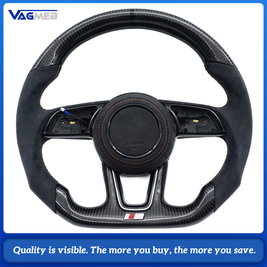 Real carbon fiber car steering wheel suitable for Audi A4B9 With heating function steering wheel