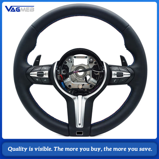M Full Leather Steering Wheel With heating and vibration functions for BMW M5 F10 F11 F06 F07 F12 F13 F01 F02 F03 F90