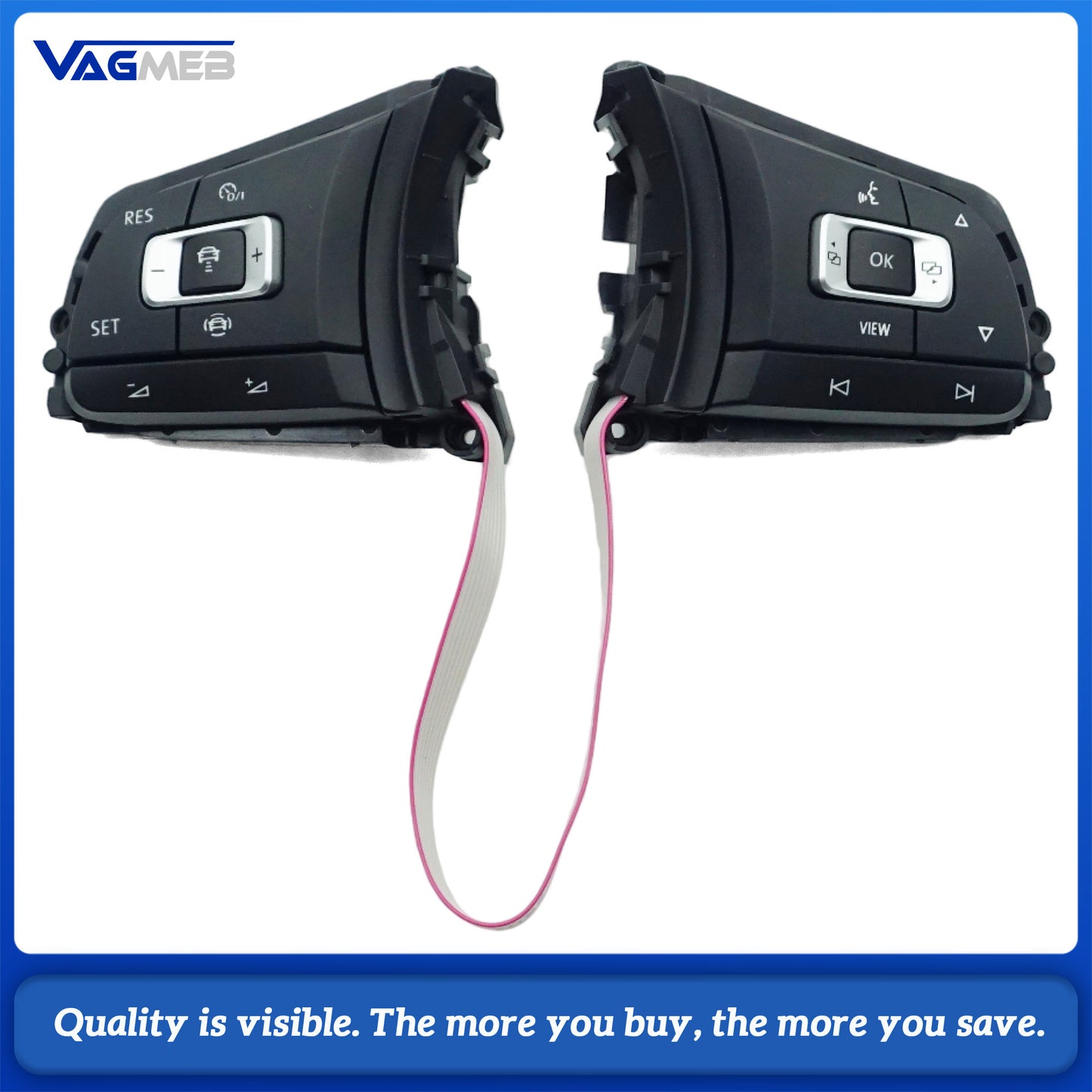 ACC multifunction steering wheel button Button illuminated red light For VW Arteon Golf 7 MK7 Jetta MK7 T-Roc Passat B8 variant