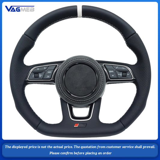 For Audi RS Logo A4B9 Steering Wheel Flat Bottom Steering Wheel Campaign Assembly Accessories
