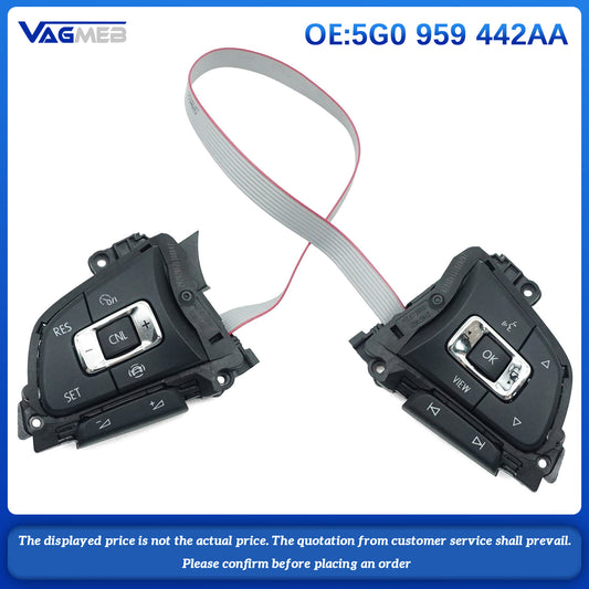 For VW Steering Wheel Cruise Control Switch Only Left Side Only 5G0 959 442AA
