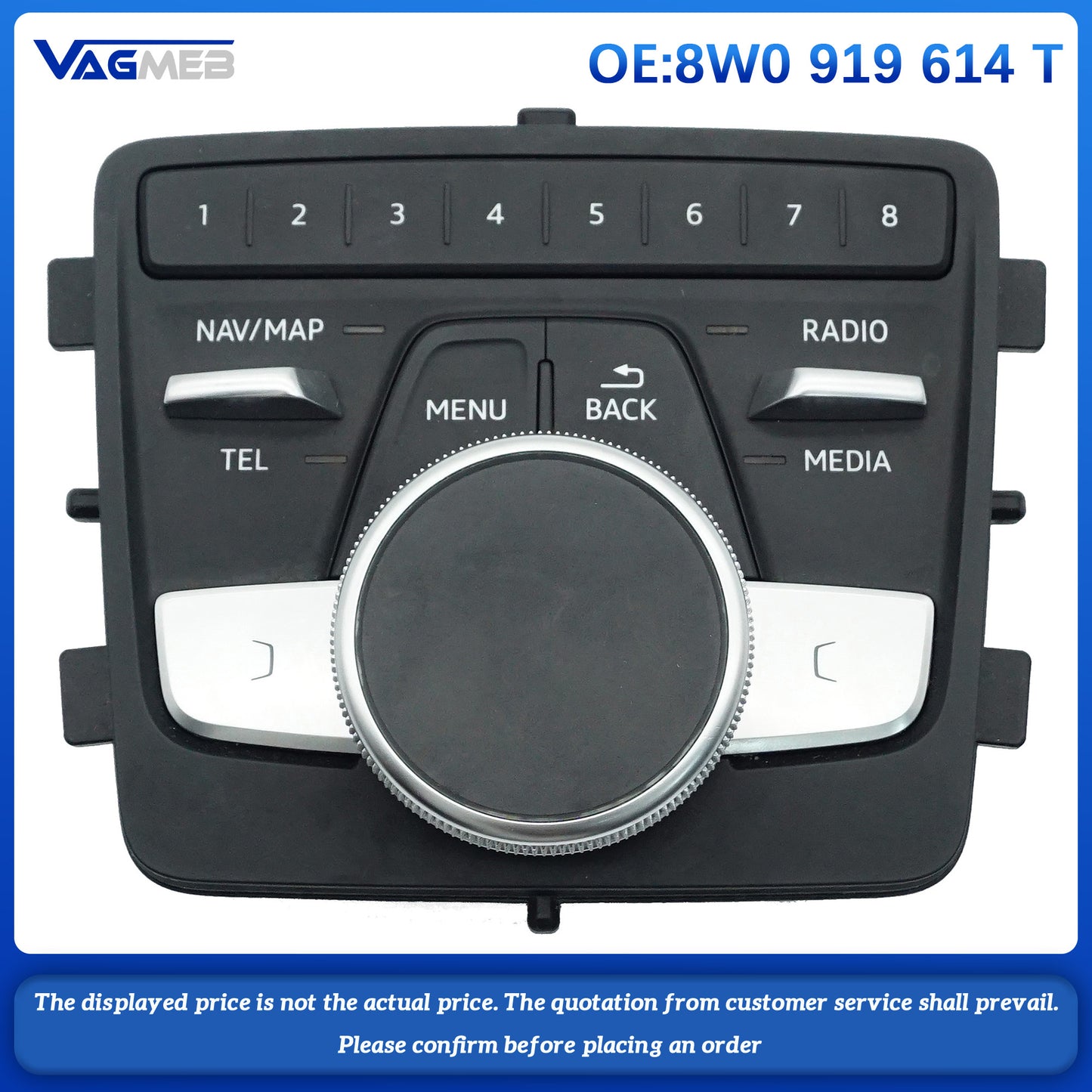 For Audi A4 B9 B10 high-end tablet, multimedia panel  8W0 919 614 T