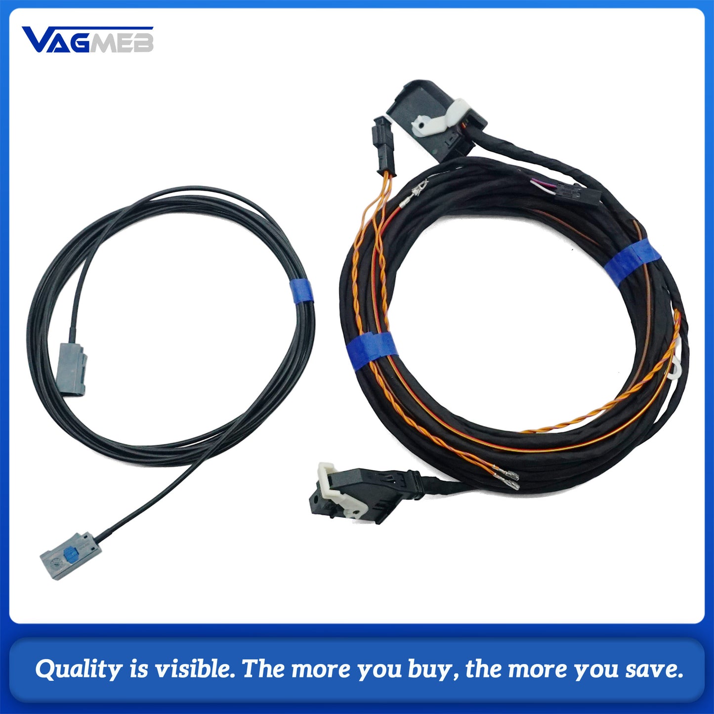 For VW Tiguan MK1 Sharan Rear View Reversing Camera Wiring Flip Badge Rear Camera Harness Cable