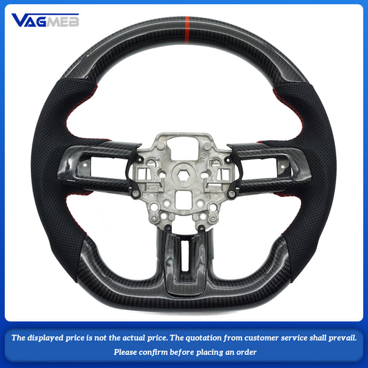 Customized stylized carbon fiber steering wheel For Ford Mustang Sport Wheel  2018