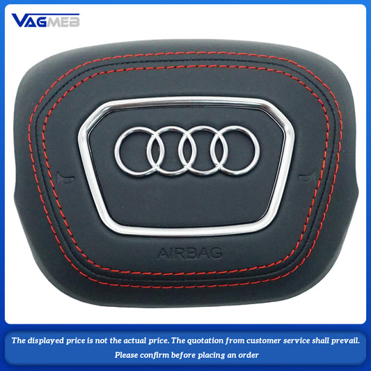 Dyed red thread Steering wheel airbag cover multifunction steering wheel For Audi Q3 FY Dyed red thread