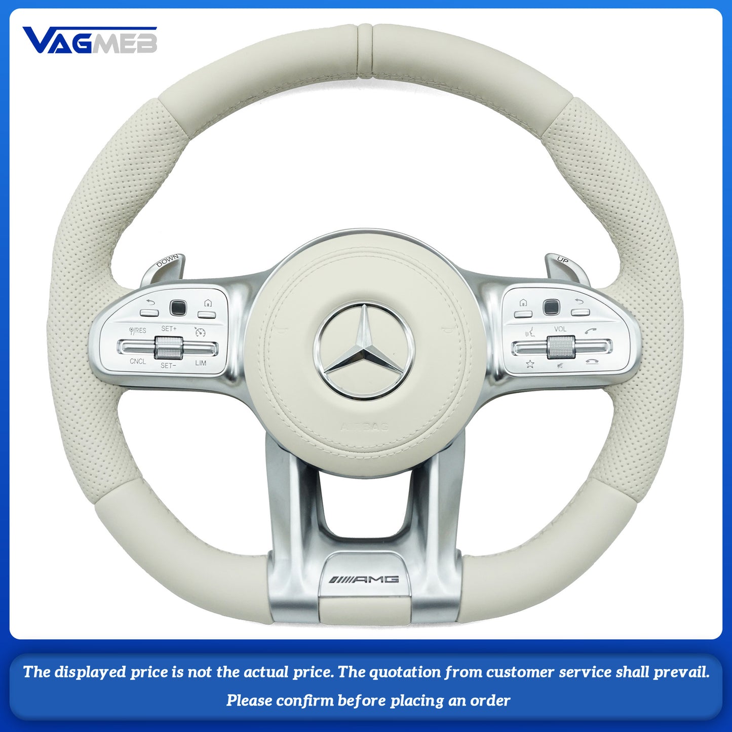 Leather Steering Wheel For Mercedes Benz S400