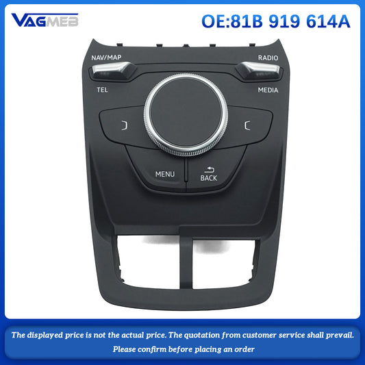 For Audi Q2L Multimedia panel MMI panel volume adjustment control panel Central control multimedia switch knob 81B 919 614A