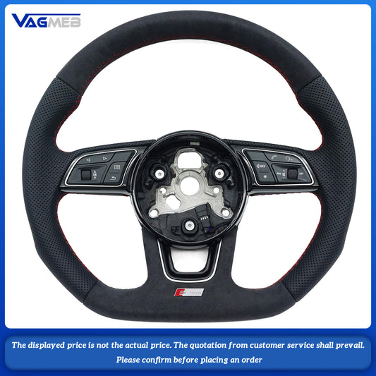 For Audi Sline logo A1 A3 8V A4 B8 B9 A5 S3 S4 S5 RS3 RS4 RS5 Punching Multicolor line steering whee