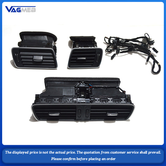 Matte chrome air conditioning exhaust ports, For VW Passat B6 B7 2006-2011