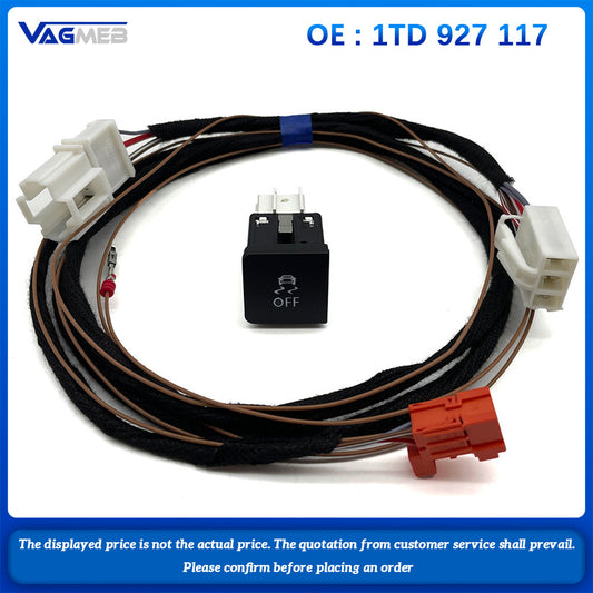 ESP OFF ASR Anti Skid Driving Mode Switch And Cable Wire Accessories For VW Jetta 5 MK6 Golf MK5 6 1TD 927 117