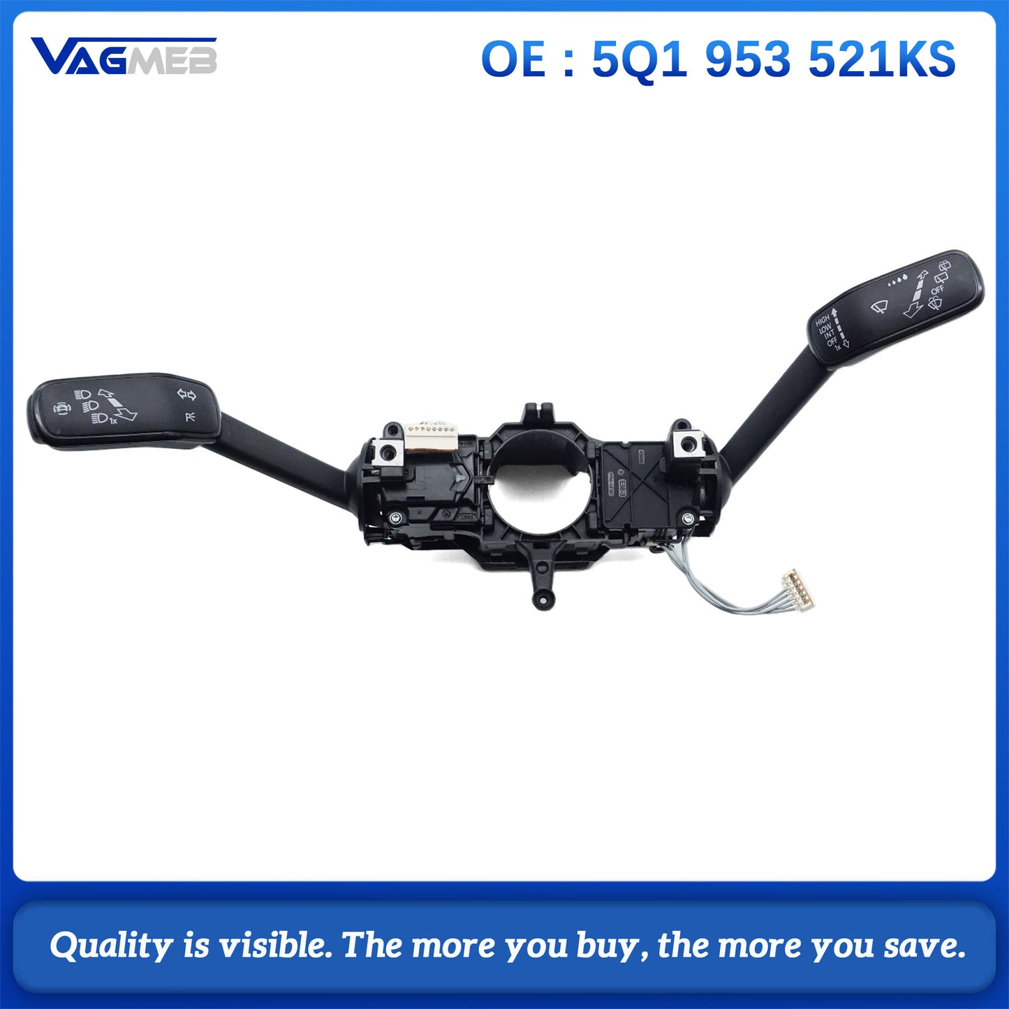 5Q1953521KS Steering Column Switch Clockspring For VW Golf 8 Passat B8.5