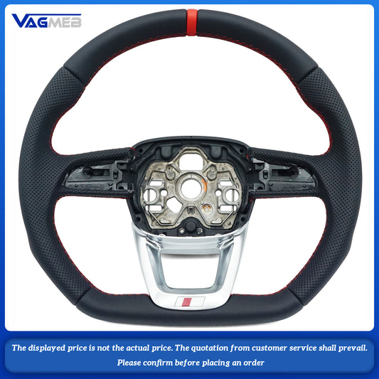 For Audi S RS S LINE Logo Q3 Q5 Q7 RSQ3 RSQ5 RSQ7 SQ5 SQ3 SQ7 custom all alcantara Steering wheel bottom Multi-color lines