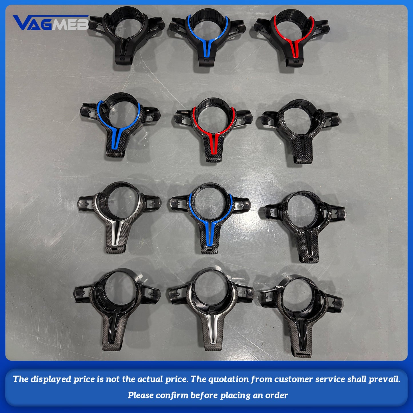 For BMW M Series F80 F82 F10 F06 F12 F13 F15 F16 M-sport F20 F22 F30 F31 F32 F33 F36 For BMW Steering Wheel Trim Carbon Fiber