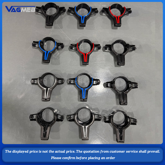 For BMW M Series F80 F82 F10 F06 F12 F13 F15 F16 M-sport F20 F22 F30 F31 F32 F33 F36 For BMW Steering Wheel Trim Carbon Fiber