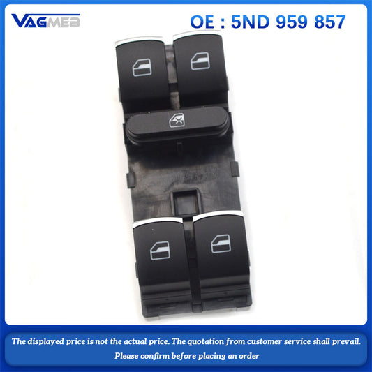 Master Power Window Control Switch For VW Jetta Tiguan Golf GTI MK5 MK6 Passat B6 CC Seat Leon MK2 5ND 959 857