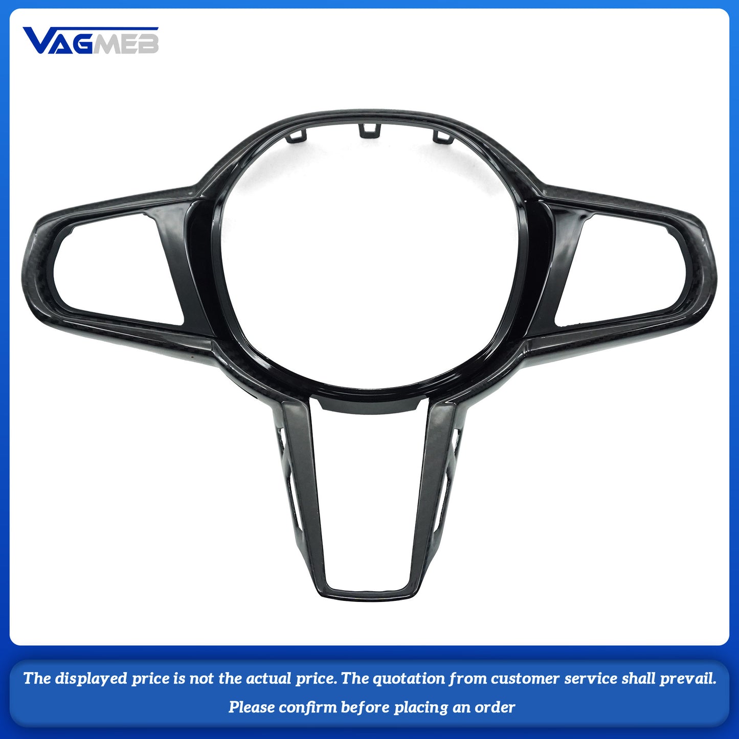 For BMW CS steering wheel matte carbon fiber button frame with M1M2 holes