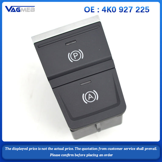 For Audi Q6 A6 C8 A7 Electric Handbrake Switch Electronic Handbrake Brake Parking Switch Button Silver Black  4K0 927 225