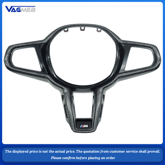 For BMW For BMW M3 M4 G30 G31 G26 G03 G04 G07 G07 G8 G87 G80 G82 G81 F90 G20 G22 Carbon fiber steering wheel decorative frame M